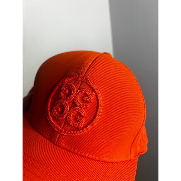 G/FORE Circle G’s Stretch Twill Snapback Golf hat in all orange - Picture 6 of 7